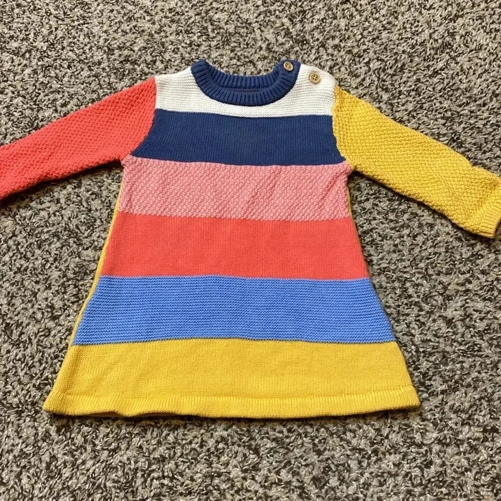 Nutmeg (UK) Knit Color Block Striped Jumper Dress
